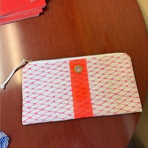 Vibrant Pink and Orange Wristlet Clutch